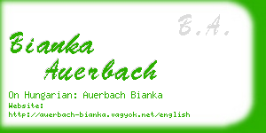 bianka auerbach business card